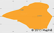 Political Simple Map of Ado-Ekiti, single color outside