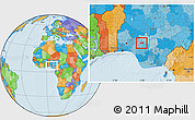Political Location Map of AkokoSou