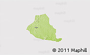 Physical 3D Map of Akure, cropped outside