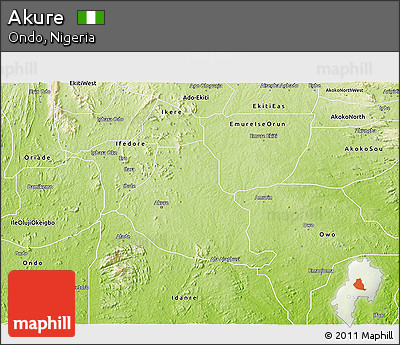 Physical 3D Map of Akure