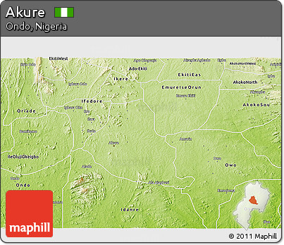 Physical 3D Map of Akure