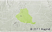 Physical 3D Map of Akure, lighten, semi-desaturated