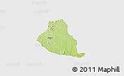 Physical 3D Map of Akure, single color outside