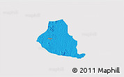 Political 3D Map of Akure, cropped outside