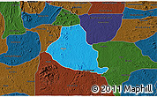 Political 3D Map of Akure, darken