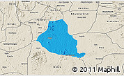 Political 3D Map of Akure, shaded relief outside