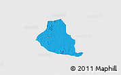 Political 3D Map of Akure, single color outside