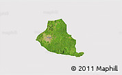 Satellite 3D Map of Akure, cropped outside
