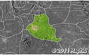 Satellite 3D Map of Akure, desaturated