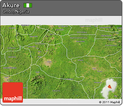 Satellite 3D Map of Akure