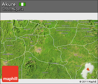 Satellite 3D Map of Akure