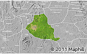Satellite 3D Map of Akure, lighten, desaturated