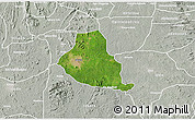 Satellite 3D Map of Akure, lighten, semi-desaturated