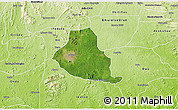 Satellite 3D Map of Akure, physical outside