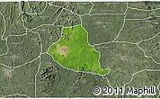 Satellite 3D Map of Akure, semi-desaturated