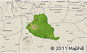 Satellite 3D Map of Akure, shaded relief outside