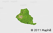 Satellite 3D Map of Akure, single color outside