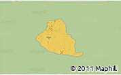 Savanna Style 3D Map of Akure, single color outside