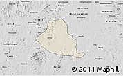 Shaded Relief 3D Map of Akure, desaturated