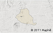 Shaded Relief 3D Map of Akure, lighten, semi-desaturated