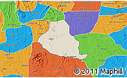 Shaded Relief 3D Map of Akure, political outside