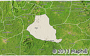Shaded Relief 3D Map of Akure, satellite outside