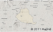 Shaded Relief 3D Map of Akure, semi-desaturated