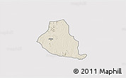 Shaded Relief 3D Map of Akure, single color outside