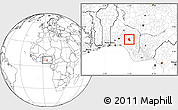 Blank Location Map of Akure