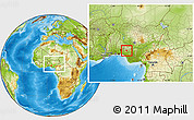 Physical Location Map of Akure, within the entire country