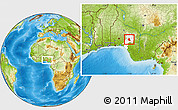 Physical Location Map of Akure, highlighted parent region