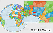 Political Location Map of Akure, within the entire country