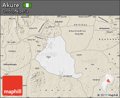 Classic Style Map of Akure