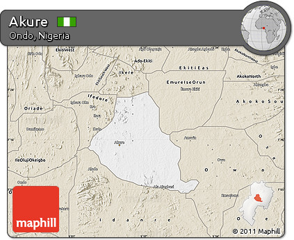 Classic Style Map of Akure