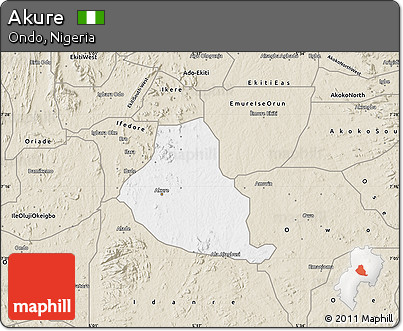 Classic Style Map of Akure