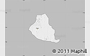 Gray Map of Akure, single color outside