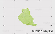 Physical Map of Akure, cropped outside