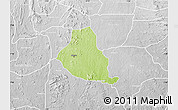 Physical Map of Akure, lighten, desaturated