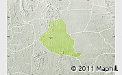 Physical Map of Akure, lighten, semi-desaturated