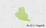 Physical Map of Akure, single color outside