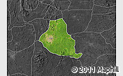 Satellite Map of Akure, darken, desaturated