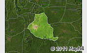 Satellite Map of Akure, darken