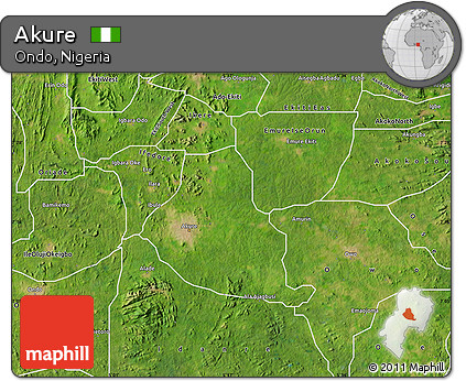Satellite Map of Akure