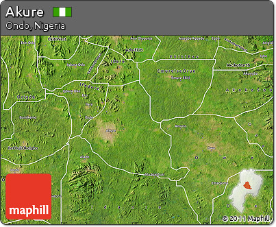 Satellite Map of Akure