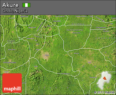 Satellite Map of Akure
