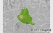 Satellite Map of Akure, lighten, desaturated
