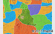 Satellite Map of Akure, political outside