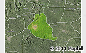 Satellite Map of Akure, semi-desaturated