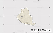 Shaded Relief Map of Akure, cropped outside