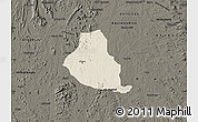 Shaded Relief Map of Akure, darken